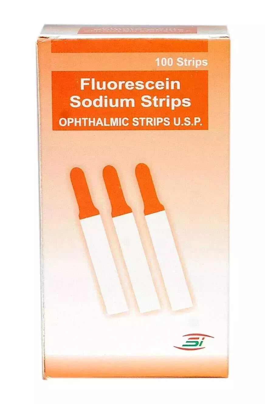 Fluorescein Sodium 100 Strips Ophthalmic 1mg USP Ophthalmology