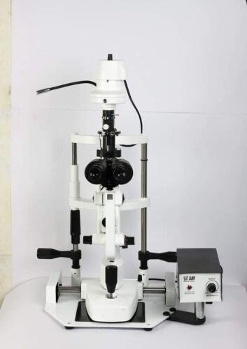 2-Step Slit Lamp Microscope with Accessories, 10x, 16x, 24x Magnification, Includes 15x Eyepieces