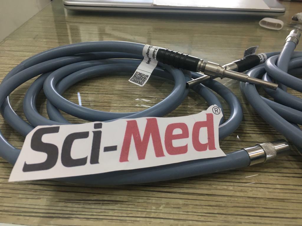 SciMed - Light source fiber optic cable for endoscopy, 7.5 feet, autoclavable, Karl Storz compatible medical accessory