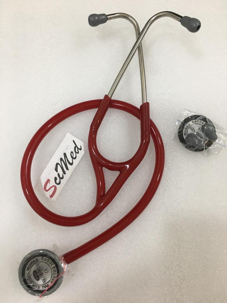 SciMed - Single-head, single-sided aluminium stethoscope, anodized finish