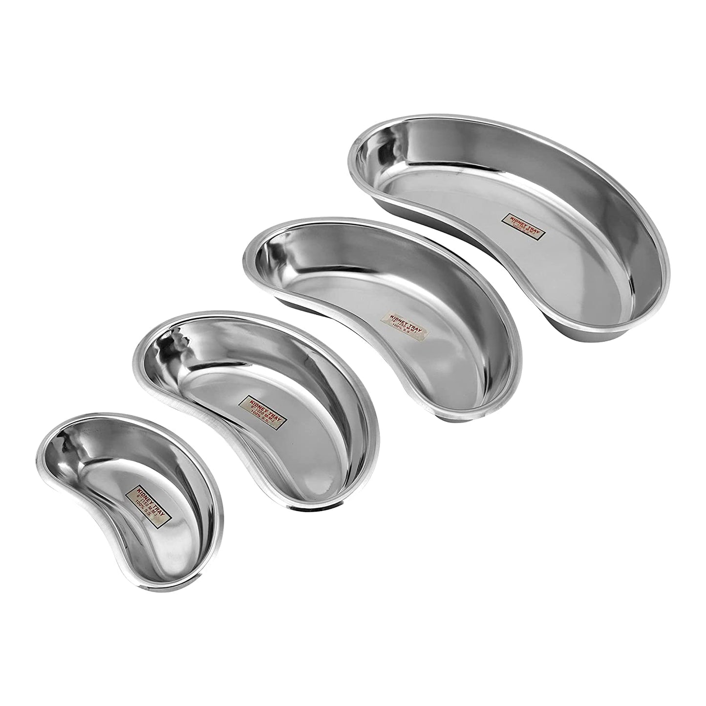 Stainless steel medical kidney tray — autoclavable instrument dish