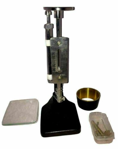 SciMed - Vicat Needle Apparatus, metallic frame bearing, mould & needles, Glass plate & one set of three needles