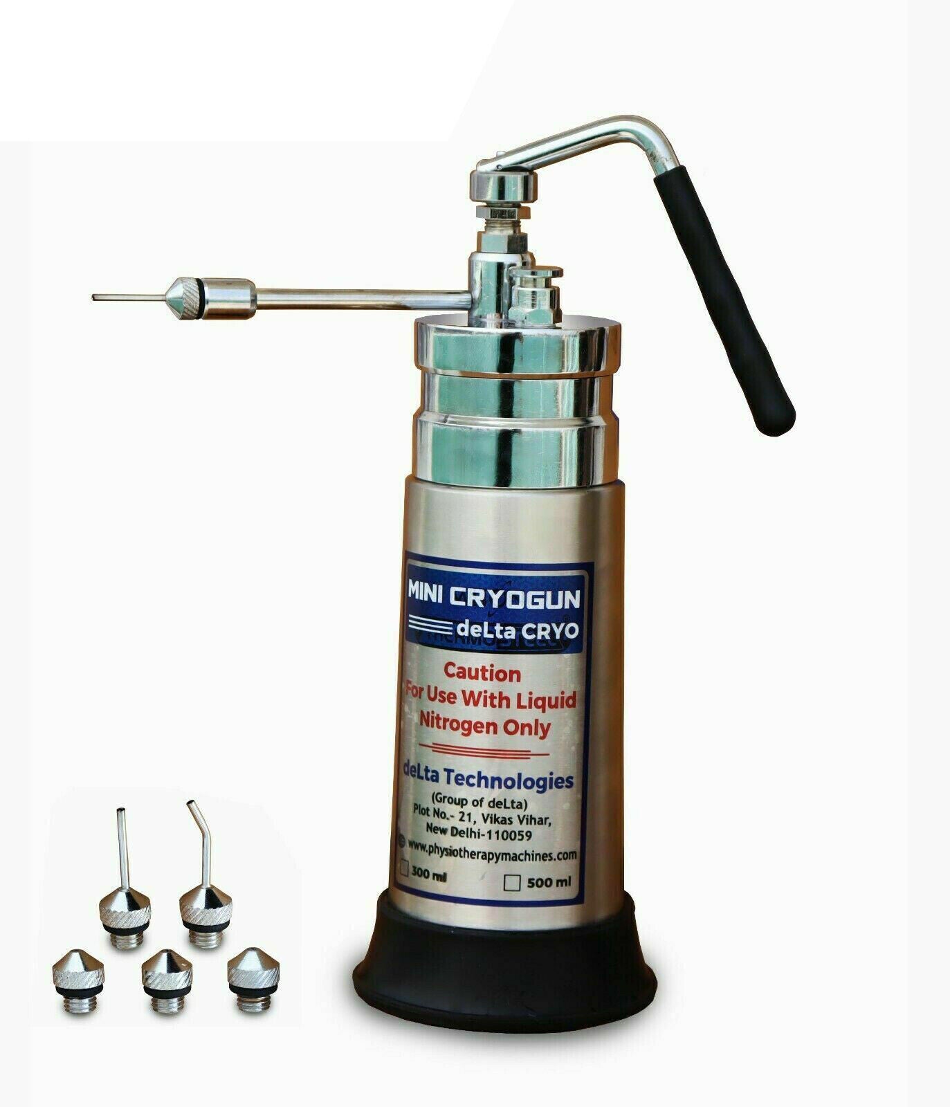 Mini Cryogun Cryo 500 ml Sprayer Cryo Can Liquid Nitrogen Spray For Dermatology With 6 Freezer Head and 3 years warranty