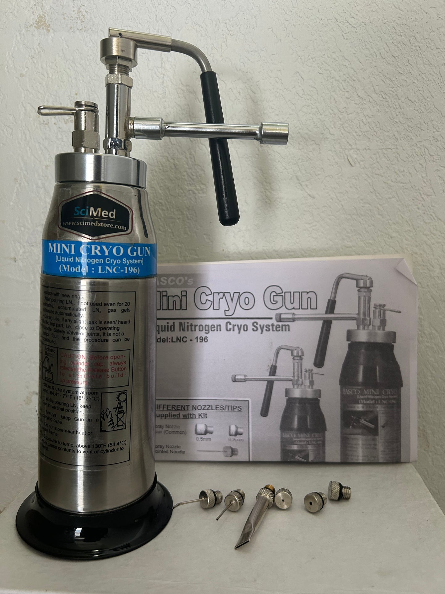 Mini Cryogun Cryo 350 ml Sprayer Cryo Can Liquid Nitrogen Spray For Dermatology With 6 Freezer Head and 3 years warranty