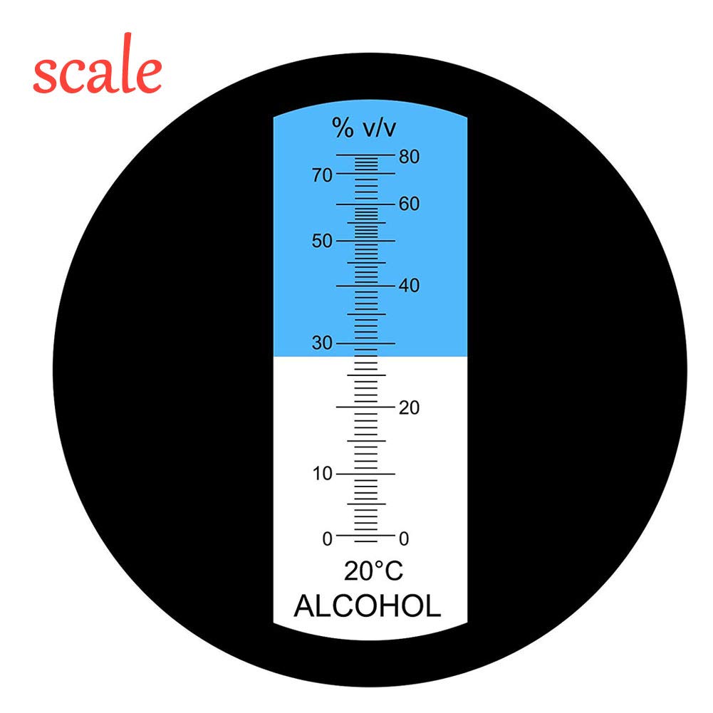 Handheld Refractometer Dual Scale Automatic Temperature Compensation 0-32% Specific Gravity Hydrometer with ATC